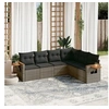 Image de Salon de jardin modulable resine tressee 6 pieces gris 62 x 62 x 69 cm 6 personnes