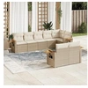 Image de Salon de jardin modulable rotin beige 8 personnes 62 x 62 x 69 cm 8 pieces