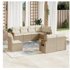 Image de Salon de jardin modulable beige 8 pieces 8 personnes 62 x 62 x 69 cm resine tressee