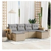 Image de Salon de Jardin avec Coussins 6 pcs, Canapés de Terrasse, Ensemble de Meubles de Patio, Mobilier d'Extérieur, Beige 3259462