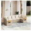 Image de Salon de Jardin avec Coussins 7 pcs, Canapés de Terrasse, Ensemble de Meubles de Patio, Mobilier d'Extérieur, Beige 3259510