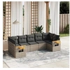 Image de Salon de jardin modulable resine tressee gris 7 personnes 62 x 62 x 69 cm 7 pieces
