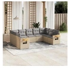 Image de Salon de jardin modulable resine tressee 9 personnes 9 pieces 62.0 x 62 x 69 cm beige