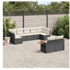 Image de Noir resine tressee salon de jardin modulable 9 personnes 9 pieces