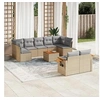 Image de Salon de jardin modulable rotin 10 pieces beige 62 x 62 x 69 cm 9 personnes