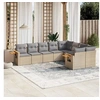 Image de Salon de jardin modulable resine tressee 9 pieces 9 personnes 62.0 x 62 x 69 cm beige