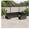 Image de 9 personnes salon de jardin modulable resine tressee noir 62.0 x 62 x 69 10 pieces