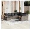 Image de Salon de jardin modulable gris 9 personnes 10 pieces 62 x 62 x 69 cm resine tressee