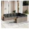 Image de Salon de jardin modulable rotin gris 10 personnes 62 x 62 x 69 cm 10 pieces