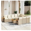 Image de Salon de Jardin avec Coussins 11 pcs, Canapés de Terrasse, Ensemble de Meubles de Patio, Mobilier d'Extérieur, Beige 3259587