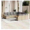 Image de Ensemble à Manger de Jardin avec Coussins 11 pcs, Table et Chaises à Dossier Rabattable, Meubles d'Extérieur Patio 3211395
