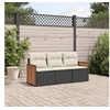 Image de Salon de jardin modulable rotin 3 personnes 3 pieces