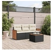 Image de Salon de jardin modulable rotin noir 4 pieces x 59 x 69 3 personnes