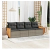 Image de Salon de Jardin avec Coussins 4 pcs, Canapés de Terrasse, Ensemble de Meubles de Patio, Mobilier d'Extérieur, Gris 3259855