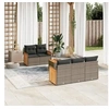 Image de Salon de Jardin avec Coussins 6 pcs, Canapés de Terrasse, Ensemble de Meubles de Patio, Mobilier d'Extérieur, Gris 3259869