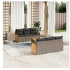 Image de Salon de Jardin avec Coussins 7 pcs, Canapés de Terrasse, Ensemble de Meubles de Patio, Mobilier d'Extérieur, Gris 3259876