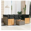 Image de Salon de Jardin avec Coussins 7 pcs, Canapés de Terrasse, Ensemble de Meubles de Patio, Mobilier d'Extérieur, Gris 3259883