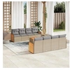 Image de Salon de jardin modulable rotin beige 9 pieces 62 x 55 x 69 8 personnes