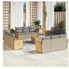Image de Salon de jardin modulable rotin beige 13 pieces x 59 x 69 12 personnes