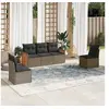 Image de Salon de Jardin avec Coussins 5 pcs, Canapés de Patio, Ensemble de Meubles, Mobilier de Terrasse Extérieur, Gris 3259932