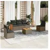 Image de Salon de Jardin avec Coussins 6 pcs, Canapés de Patio, Ensemble de Meubles, Mobilier de Terrasse Extérieur, Gris 3259939
