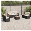 Image de Salon de jardin modulable rotin noir 8 pieces x 59 x 69 7 personnes