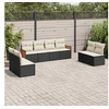Image de Salon de jardin modulable GENERIQUE 8 pieces noir 8 personnes 62 x 55 x 69 cm resine tressee