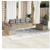 Image de Salon de jardin avec coussins 8 pcs beige résine tressée 3259973