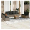 Image de Salon de jardin modulable rotin gris 8 personnes 62 x 55 x 69 cm 9 pieces