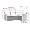 Image de Salon de jardin avec coussins 4 pcs beige résine tressée 3260015