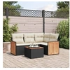 Image de Salon de jardin modulable rotin noir 5 pieces x 59 x 69 4 personnes