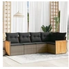 Image de Salon de Jardin avec Coussins 5 pcs, Canapés de Terrasse, Ensemble de Meubles de Patio, Mobilier d'Extérieur, Gris 3260030