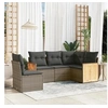 Image de Salon de jardin modulable resine tressee gris 5 pieces x 59 x 69 5 personnes