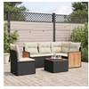 Image de Salon de Jardin avec Coussins 6 pcs, Canapés de Patio, Ensemble de Meubles, Mobilier de Terrasse Extérieur, Noir 3260061