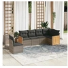 Image de Salon de Jardin avec Coussins 6 pcs, Canapés de Patio, Ensemble de Meubles, Mobilier de Terrasse Extérieur, Gris 3260100