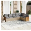 Image de Salon de Jardin avec Coussins 7 pcs, Canapés de Terrasse, Ensemble de Meubles de Patio, Mobilier d'Extérieur, Beige 3260113