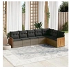 Image de Salon de Jardin avec Coussins 7 pcs, Canapés de Terrasse, Ensemble de Meubles de Patio, Mobilier d'Extérieur, Gris 3260114