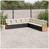 Image de Salon de jardin modulable 9 pieces 9 personnes noir 62 x 62 x 69 cm rotin