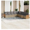 Image de Salon de Jardin avec Coussins 9 pcs, Canapés de Patio, Ensemble de Meubles, Mobilier de Terrasse Extérieur, Beige 3260141