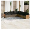 Image de Salon de Jardin avec Coussins 9 pcs, Canapés de Patio, Ensemble de Meubles, Mobilier de Terrasse Extérieur, Gris 3260142