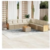 Image de Salon de Jardin avec Coussins 10 pcs, Canapés de Terrasse, Ensemble de Meubles de Patio, Mobilier d'Extérieur, Gris 3272356