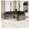 Image de Salon de jardin modulable rotin gris 11 pieces x 59 x 69 10 personnes