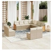Image de Salon de Jardin avec Coussins 11 pcs, Canapés de Patio, Ensemble de Meubles, Mobilier de Terrasse Extérieur, Beige 3260168
