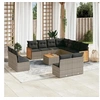 Image de Salon de jardin modulable gris 12 pieces resine tressee 62 x 62 x 69 cm 11 personnes