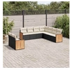 Image de Salon de jardin modulable resine tressee noir 9 pieces x 59 x 69 9 personnes