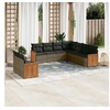 Image de Salon de Jardin avec Coussins 9 pcs, Canapés de Patio, Ensemble de Meubles, Mobilier de Terrasse Extérieur, Gris 3260184