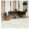 Image de Salon de jardin modulable rotin gris 10 pieces x 59 x 69 9 personnes