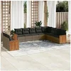 Image de Salon de jardin modulable 10 pieces resine tressee gris 62 x 62 x 69 cm 10 personnes