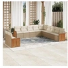 Image de Salon de jardin modulable rotin beige 11 pieces x 59 x 69 11 personnes