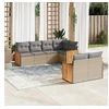 Image de Salon de Jardin avec Coussins 7 pcs, Canapés de Patio, Ensemble de Meubles, Mobilier de Terrasse Extérieur, Beige 3260225